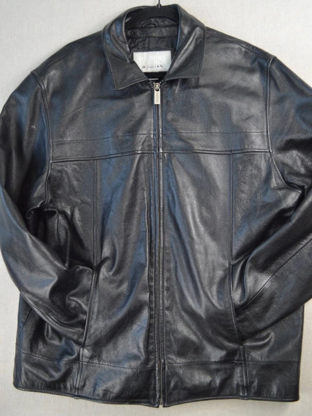 Vintage Wilsons Leather M. Julian Mens Black Full Zip Jacket Modern Y2K Size L